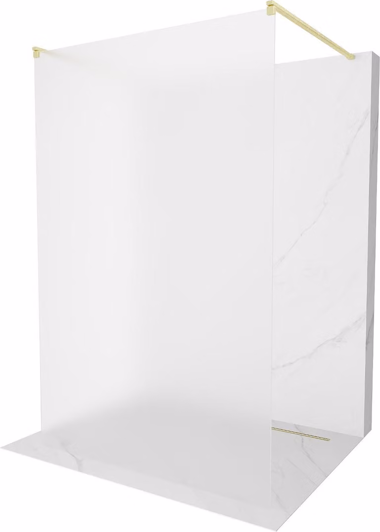 Mexen Kioto parete doccia autoportante 110 x 200 cm, gelo 8 mm, oro spazzolato - 800-110-002-55-30