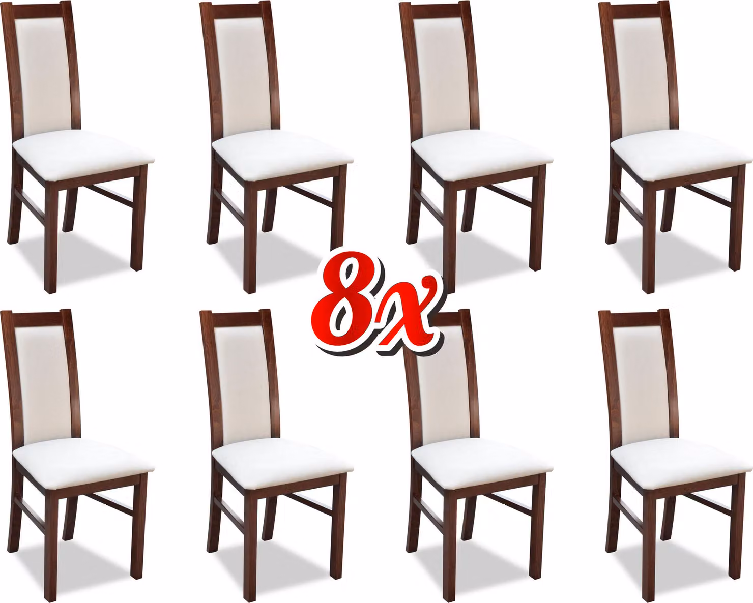 Komplett Gruppe Wohnzimmer 8x Stück Esszimmer Stuhl Set Garnitur Lehn Stühle