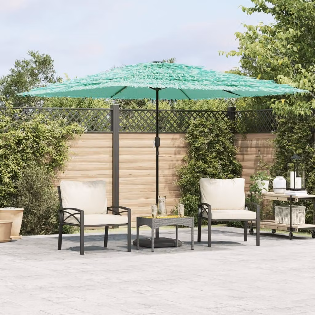 Maison Exclusive - Ombrellone con palo in acciaio, colore verde, dimensioni 290x290x238 cm