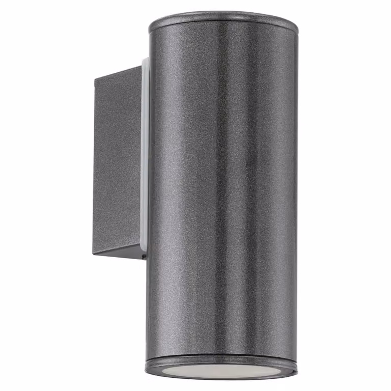 Applique Esterno Moderna Riga Metallo Grigio 1 Luce Gu10
