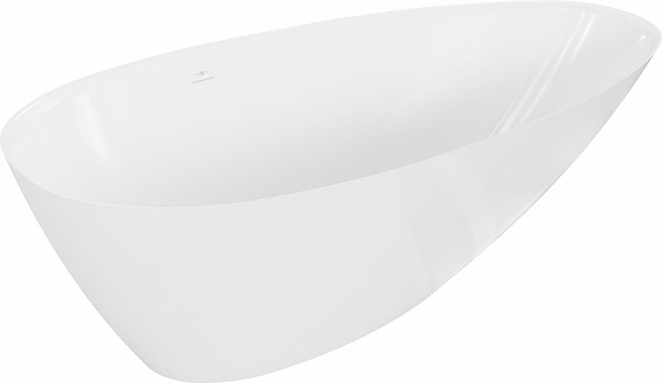 Mexen Milano vasca autoportante in conglomerato 170 x 86 cm, bianco lucido - 57301708510