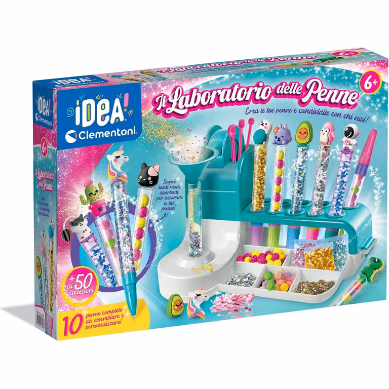 Clementoni Il Laboratorio delle Penne Crea Idea Multicolore per Bambini dai 6 Anni in su