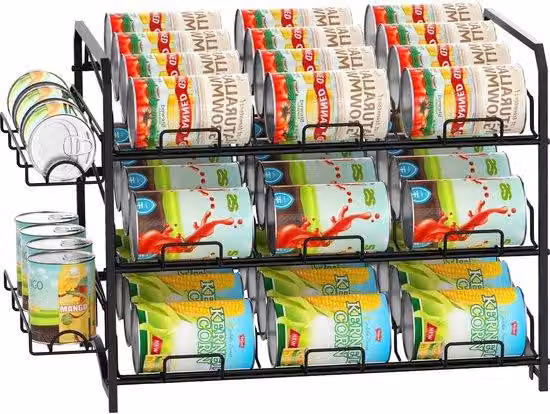 Mobile da cucina con 3 ante a nicchia - Organizer da cucina - Nero intenso