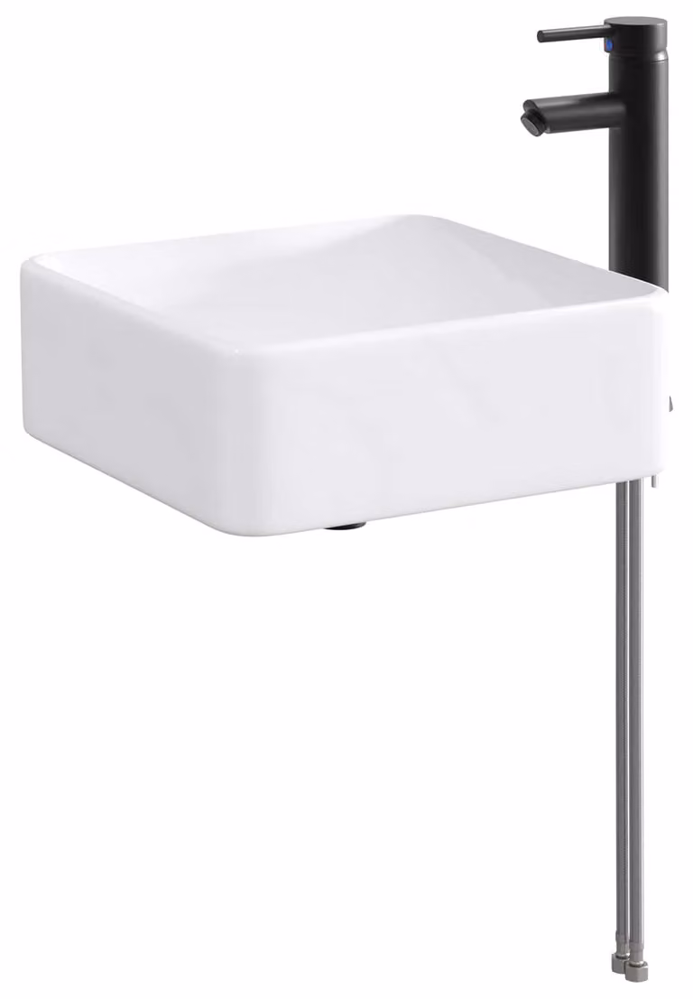 Lavabo da bagno Nero Opaco 49 x 37 x 14 cm Metallo