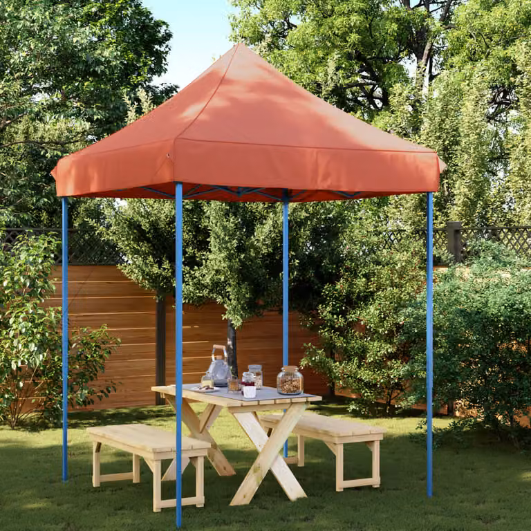 vidaXL Tenda da Festa Pieghevole Pop-Up Arancione L/P/H: 200 x 200 x 306 cm