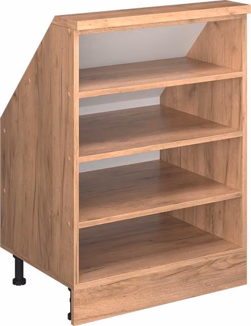 Mobile cucina sottotetto Vicco R-Line Rovere dorato 60 cm con 4 scomparti, Model 60684