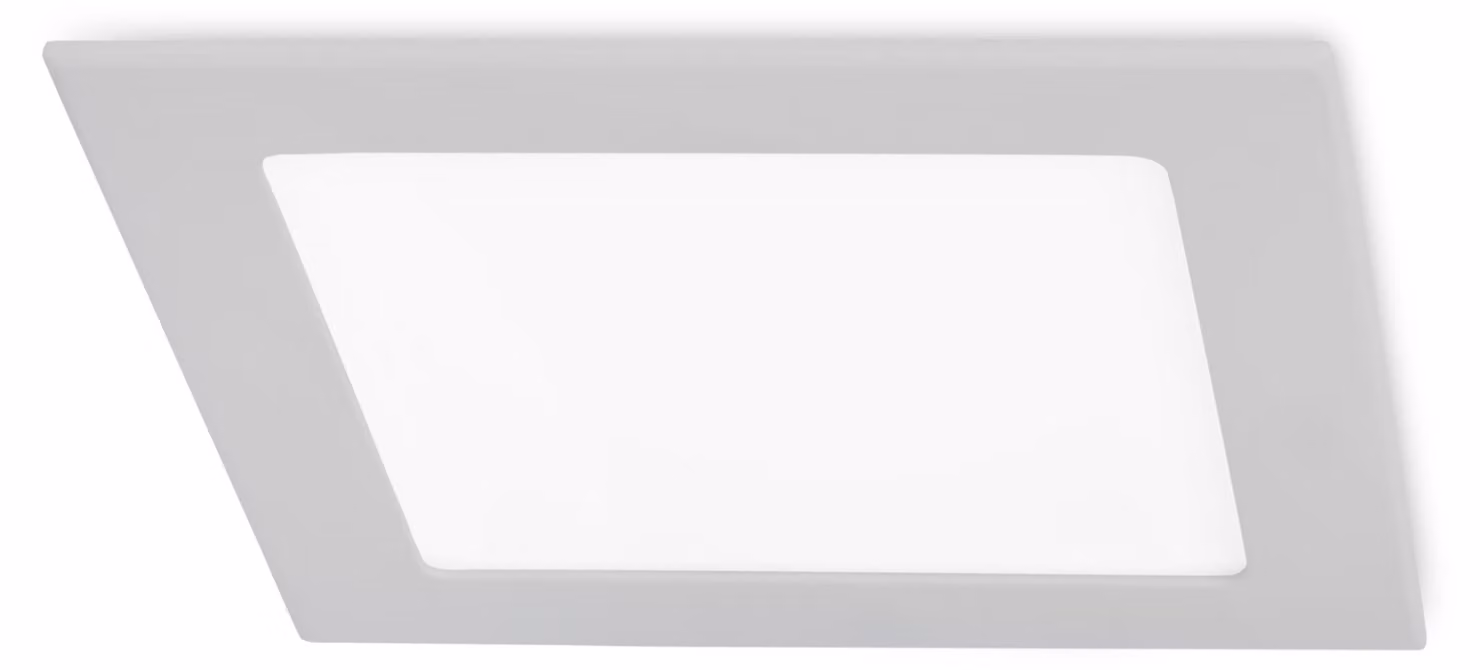 Fare facile, plafoniera quadrata con luce LED bianco neutro a 4000K, colore grigio