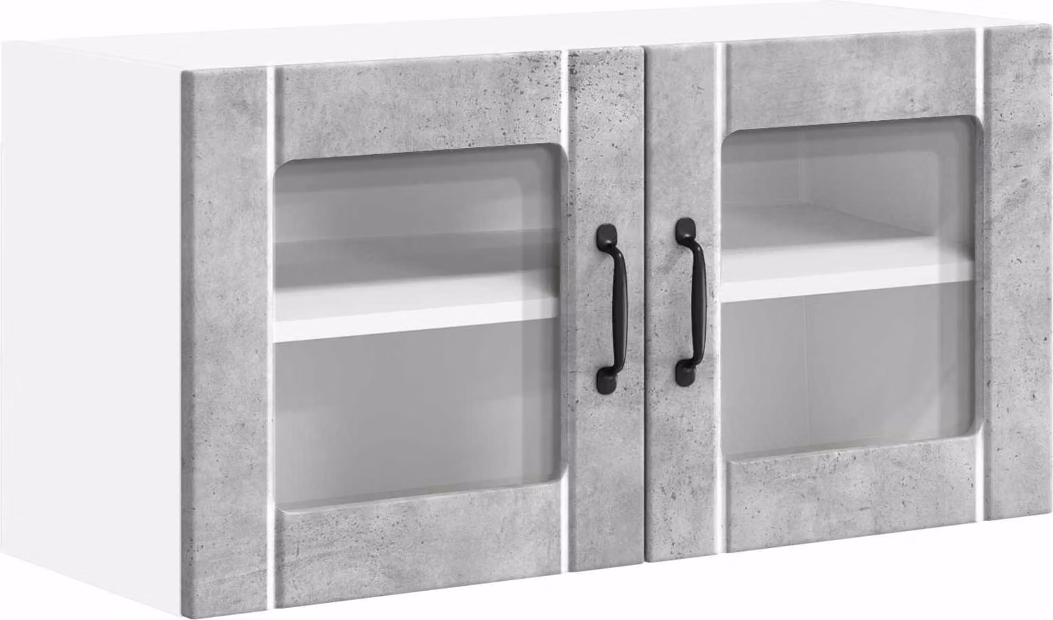 Mobile in vetro da parete LUCCA Grigio Cemento 80 x 31 x 40 cm