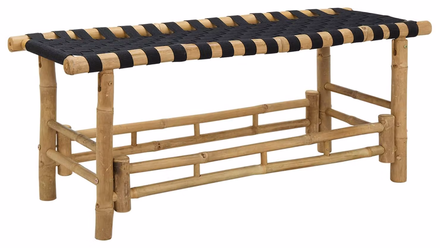 Panchina da giardino 110 x 38 x 40 cm Bambù Naturale