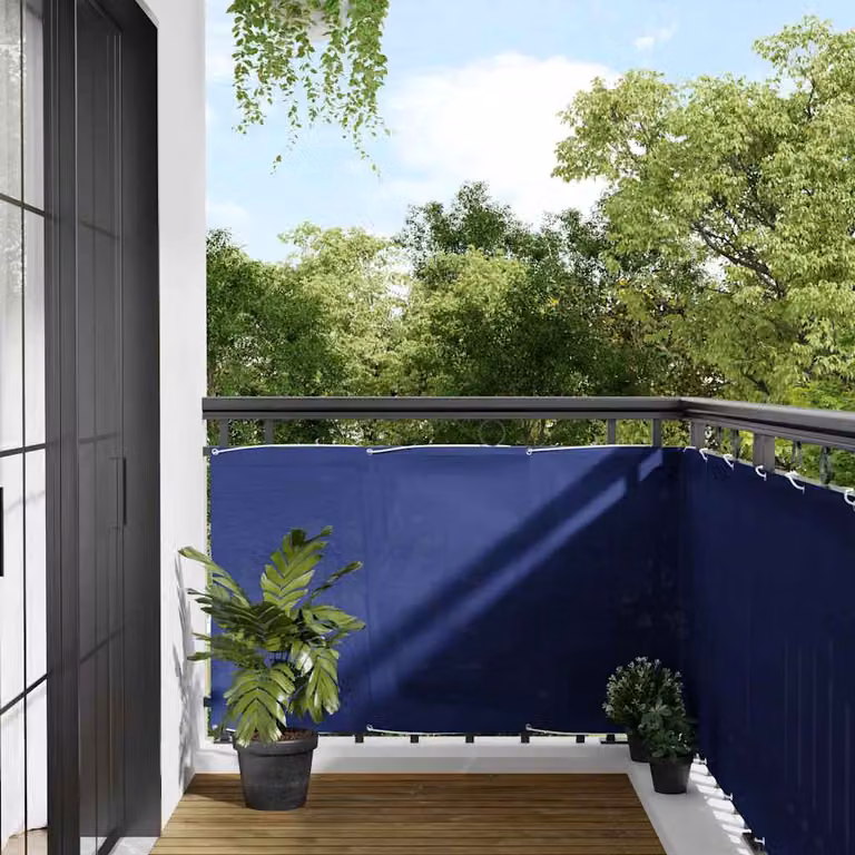 Paravento da balcone vidaXL blu in poliestere Oxford opaco L: 1000 cm, H: 90 cm