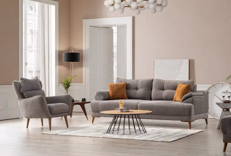Komfortable Sofagarnitur 3+1 Sitzer Gemütliche und Stilvolle Wohnzimmercouch