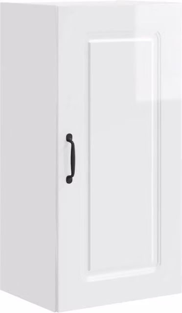 Armadio da cucina rettangolare moderno spazio portaoggetti 40 x 31 x 80 cm in legno multistrato bianco lucido 02_0053707