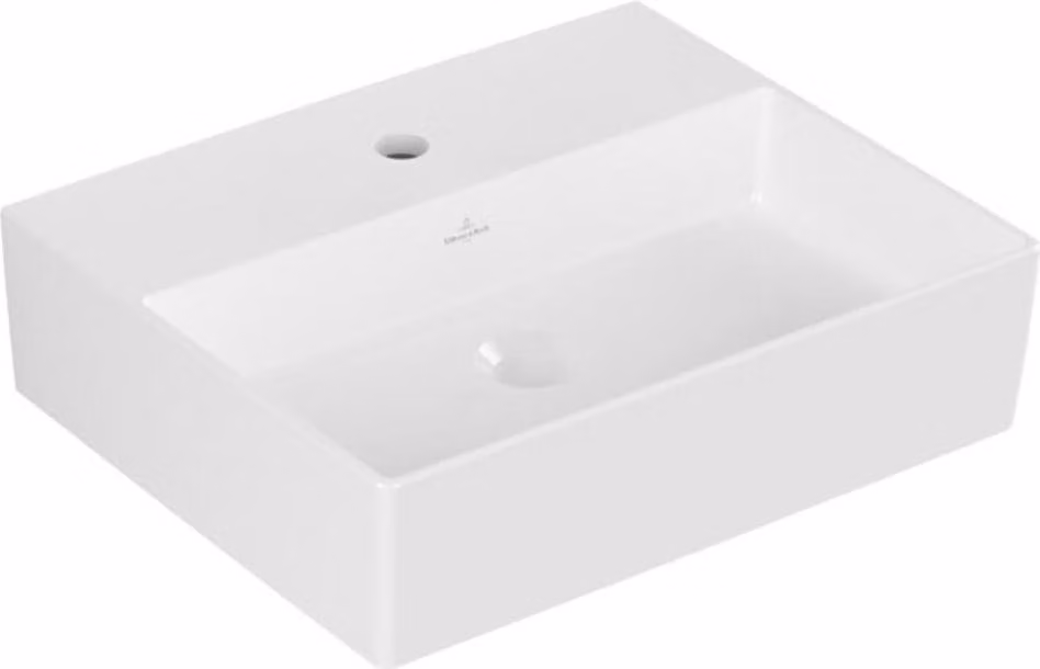 Villeroy & Boch Memento 2.0 lavabo mural, 1 trou pour robinet, sans trop-plein, non poncé, 500x420mm, 4A225101, 4A225101