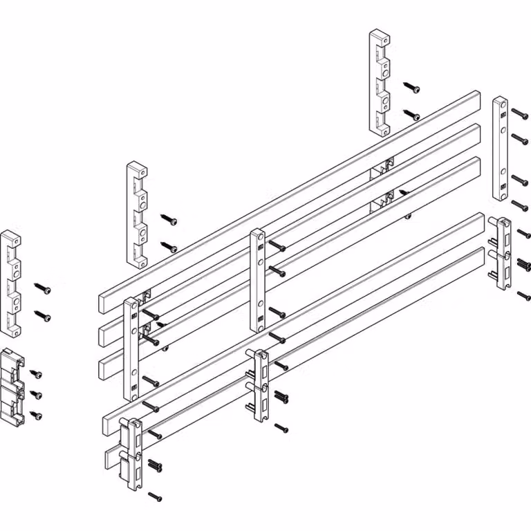 Modulo barra collettrice ABN a incasso 3FB/3RE 60 mm con CU 30x10 mm, a 5 poli, EBM 70 mm MTSC33765