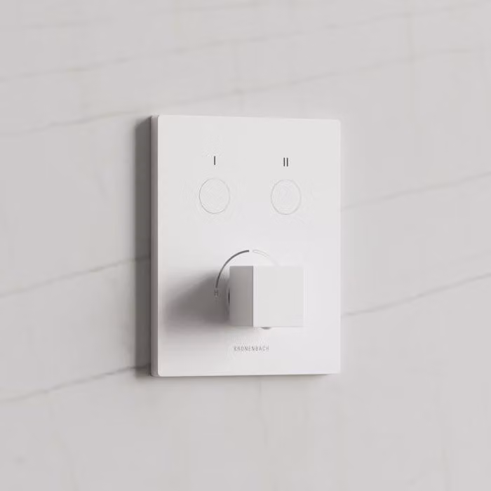 Miscelatore da incasso Kronenbach Smart Push per 2 uscite, modello angolare