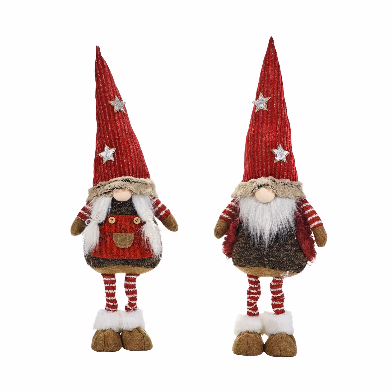 Gnomo Natalizio Decorativo Vestiamo Casa Gran Natale Rosso, Bianco e Argento, Altezza: 55 cm – 1