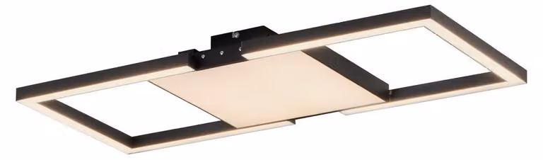 Lampada da soffitto a LED EGLO Macellara, lampada da soffitto dimmerabile, illuminazione da soffitto per soggiorno, lampada da soggiorno, bianco caldo - bianco freddo, L 77 cm