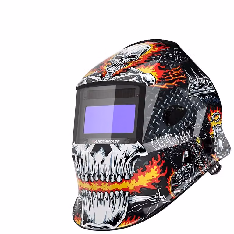 Casco da saldatura, alimentato a energia solare, con oscuramento automatico, eccezionale chiarezza ottica, stile adesivo C