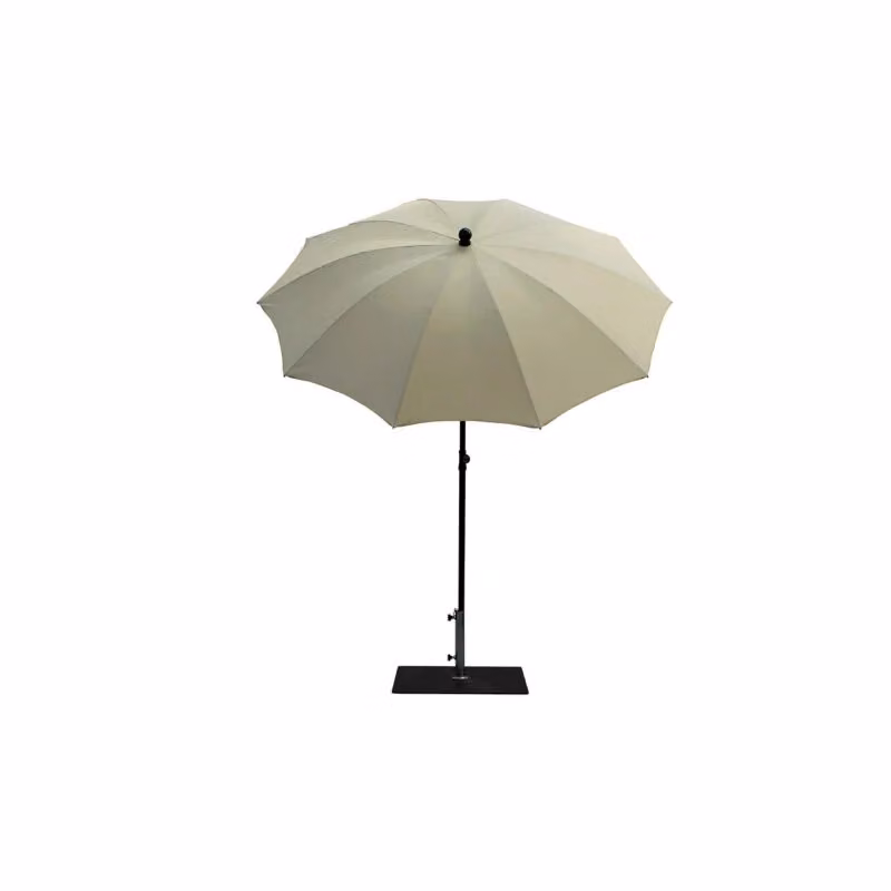 Ombrellone Kronos Maffei in poliestere con struttura in acciaio, colore beige, Diametro: 250 cm – 2