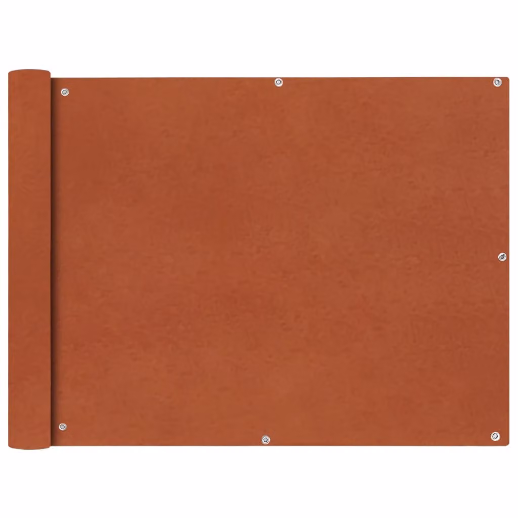 The Living Store schermo privacy per balcone tessuto Oxford 90x600 cm rosso terracotta
