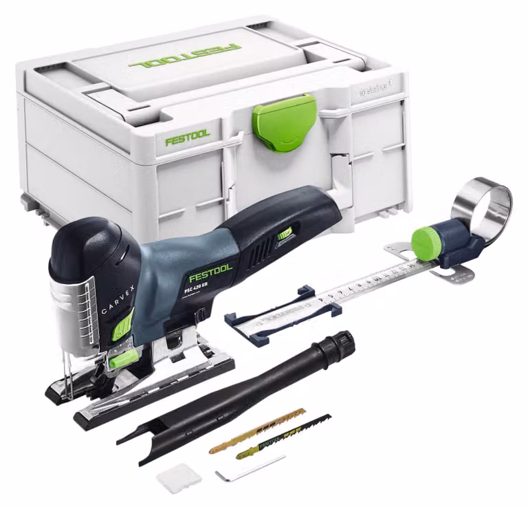 Seghetto alternativo a batteria Festool PSC 420 EB-Basic 18 V 120 mm brushless + taglierina circolare + Systainer - senza batteria, senza caricabatterie
