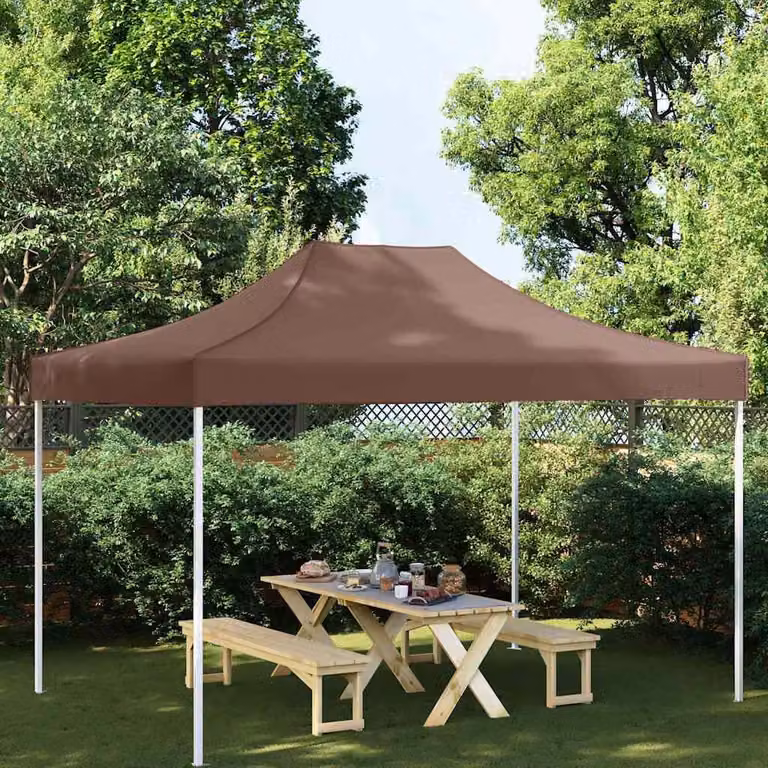 Maison Exclusive - Telo per tendone da festa 4x3 m, marrone, 270 g/m²