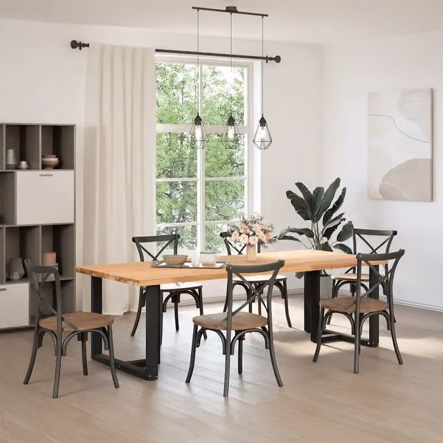 Gambe per tavolo da pranzo forma T 2 pz nere 90x35x(72-73) cm 4013064