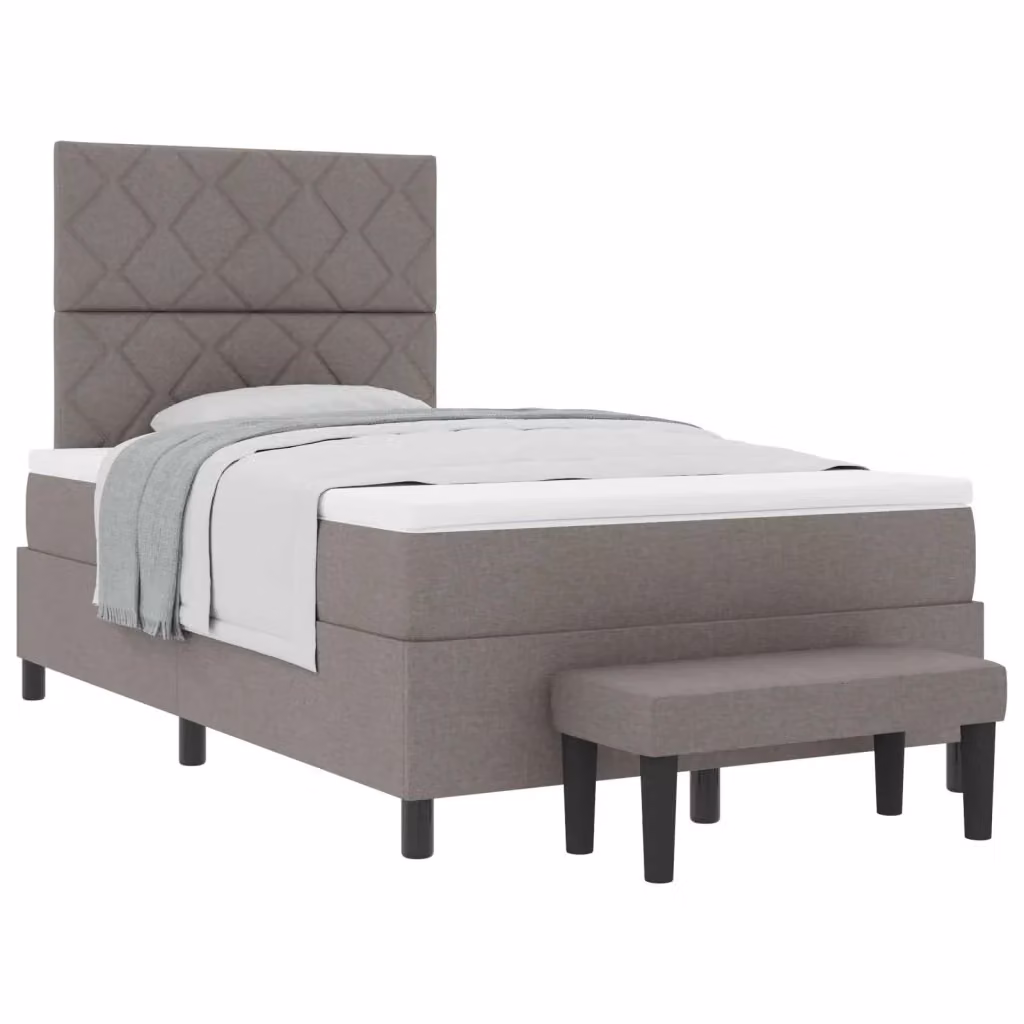 Letto ibrido con materasso a molle Talpa vidaXL in tessuto beige o grigio L/P/H: 120 x 200 x 28 cm – 2