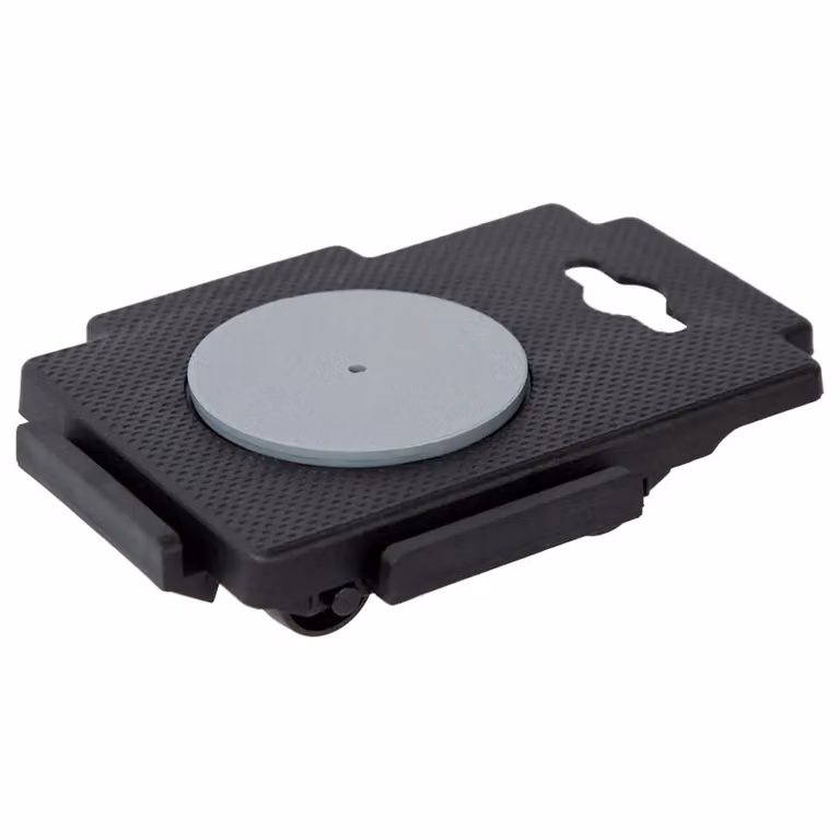 Set di 20 carrelli da trasloco vidaXL in plastica nera con 8 ruote, portata 100 kg