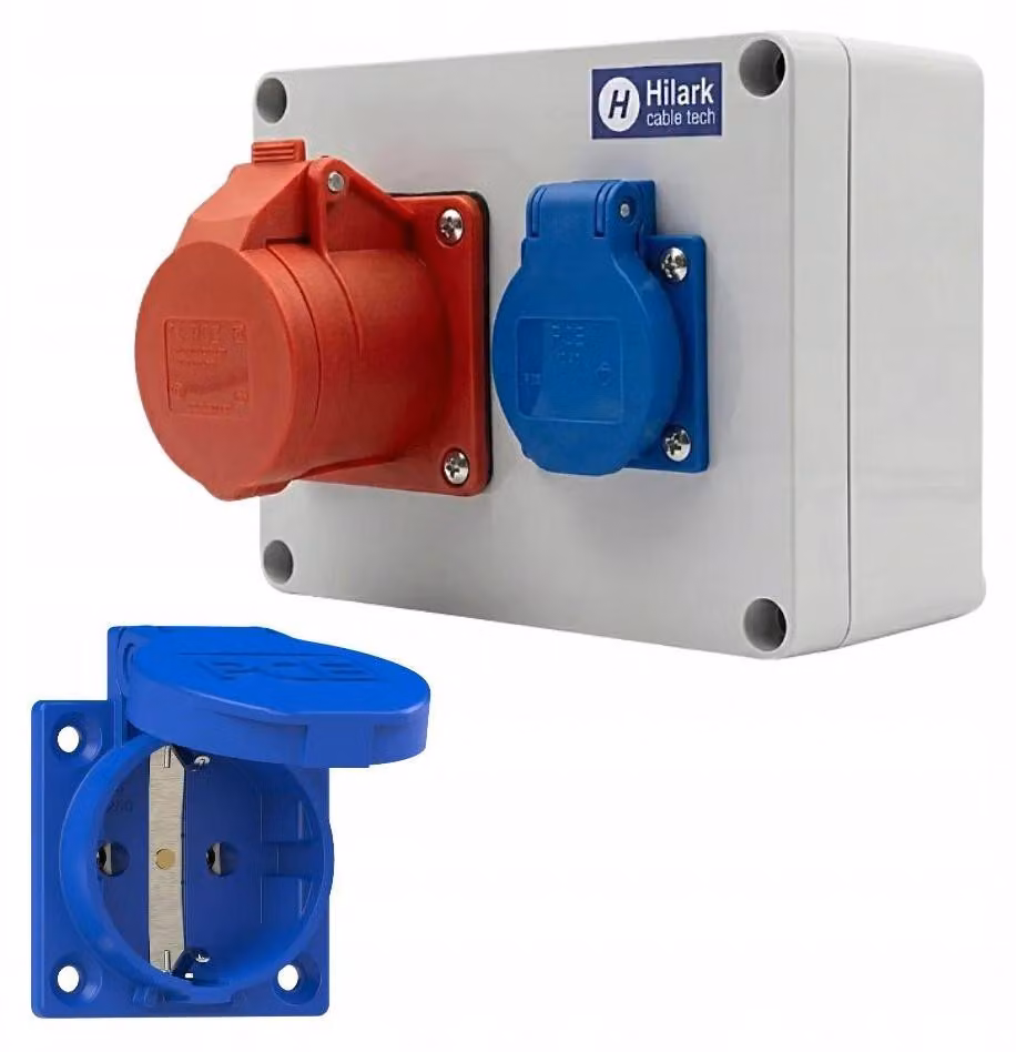 Prese multiple per impianti elettrici da costruzione, 32A, 1x400V e 1x230V, tipo SCHUKO