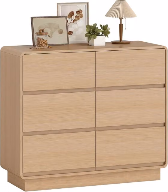Credenza 100 cm con 6 cassetti ¨C Xylo ¨C legno naturale per cucina soggiorno