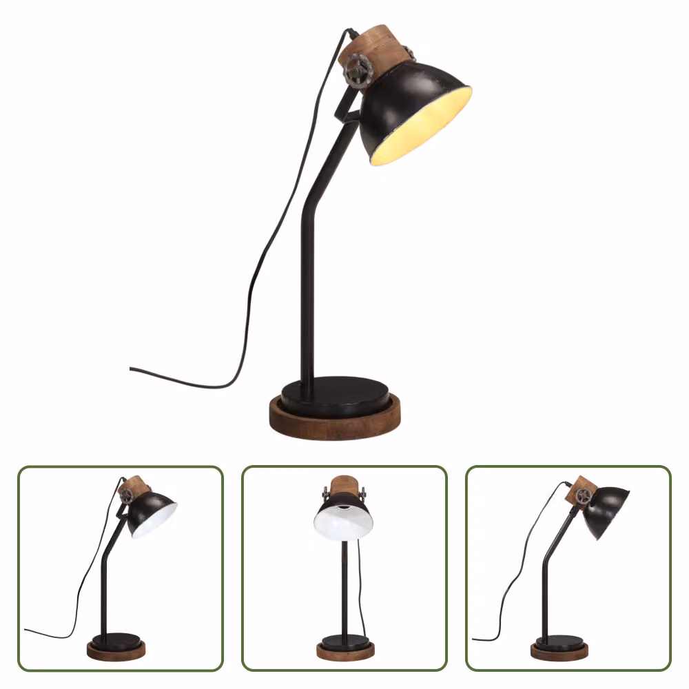 The Living Store Lampada da tavolo 25 W Nero 18x18x60 cm E27