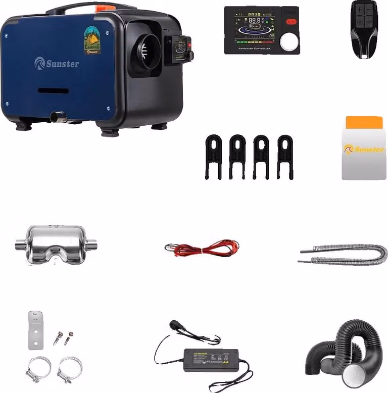 Riscaldatore d'aria diesel portatile, controllo intelligente, funzione di ventilazione, 12V 24V 220V