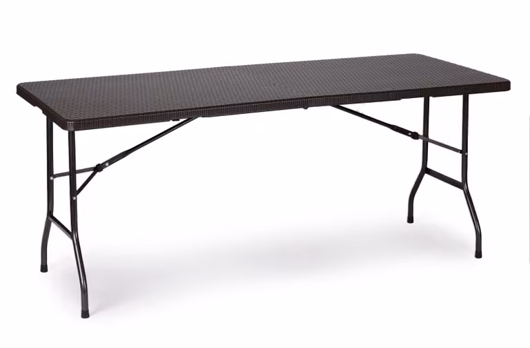 Tavolo da catering pieghevole da giardino per banchetti, 180 cm, in rattan, MultiGarden
