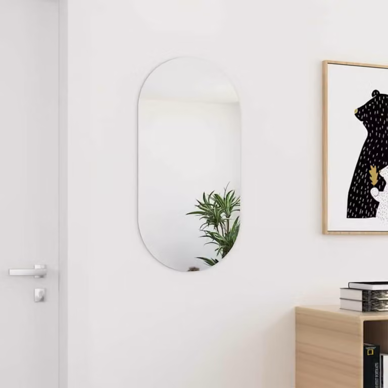Specchio rettangolare minimalista in vetro vidaXL, L: 80 cm, H: 40 cm