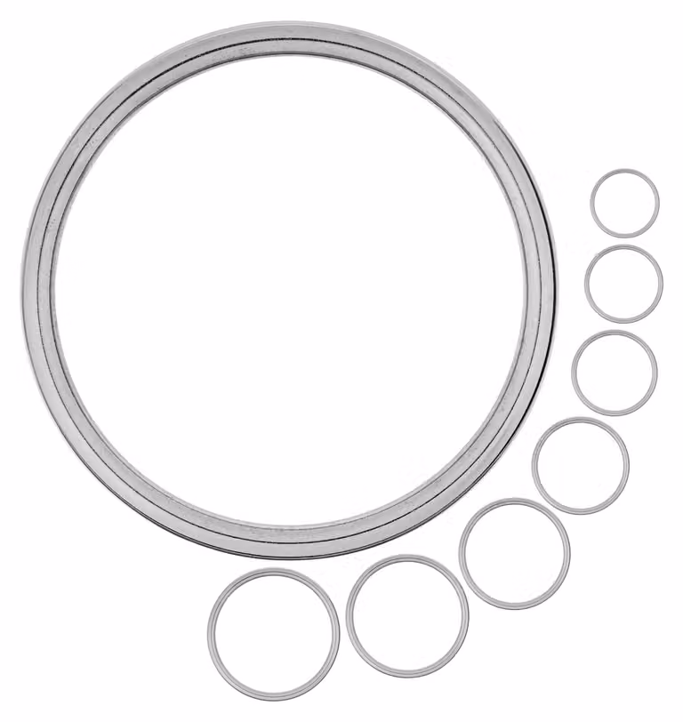 O-ring, acciaio nichelato, diametro interno 10 mm, confezione da 12 pezzi, per fissaggi
