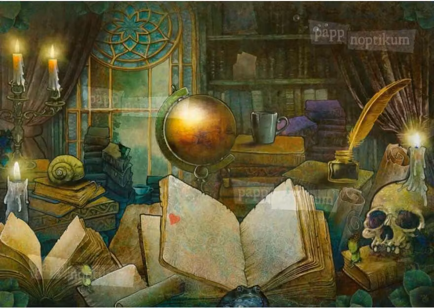 Il calendario dell'Avvento di carta "La biblioteca del mago" 2022