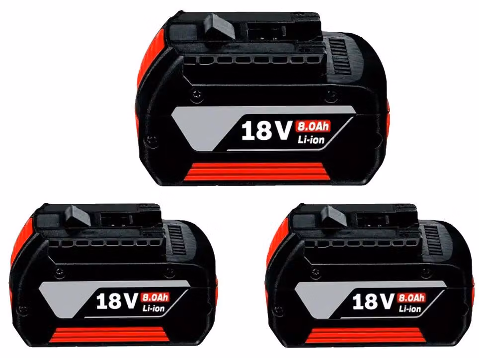Batterie ricaricabili, capacità di 8000 mAh, compatibili con utensili elettrici, confezione da 3 batterie da 8,0 Ah