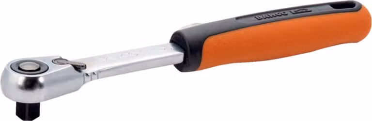 Cricchetto reversibile Bahco 1/4 con testa a cricchetto sottile, 72 denti e angolo di rotazione di 6°, 120 mm