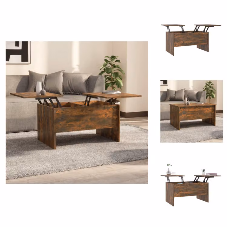 vidaXL Tavolino in rovere affumicato 80x50x42,5 cm materiale a base di legno - Tavolini da caffè