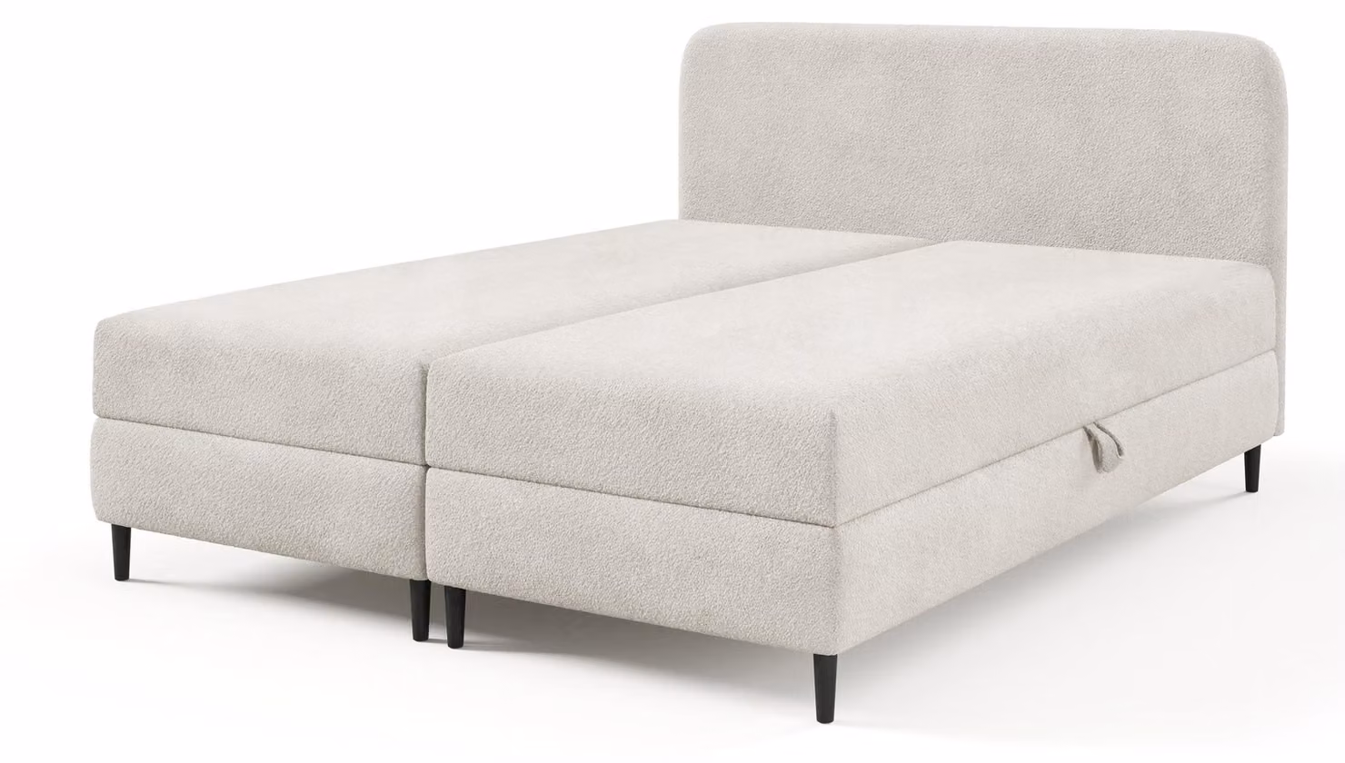 Letto con rete a molle Anemon, colore avorio, dimensioni 180 x 200 cm