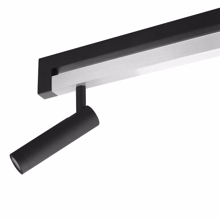 Brilliant Faretto da soffitto LED Pulse, nero, 100 cm, metallo dimmerabile, Nero, Soggiorno / Sala da pranzo, Metallo, Moderno