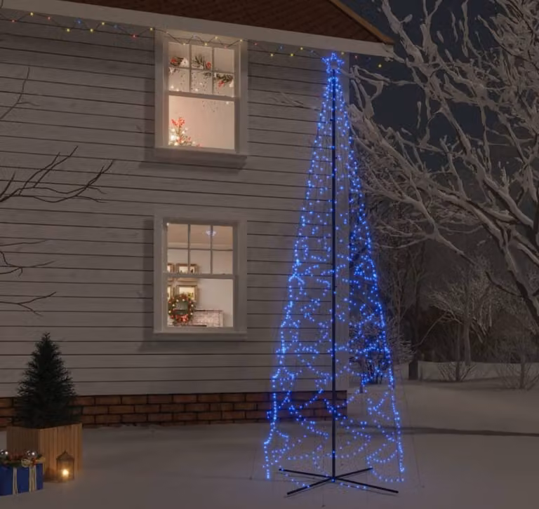 Maison Exclusive - Albero di Natale a LED, forma conica, colore blu, 1400 LED, dimensioni 160x500 cm
