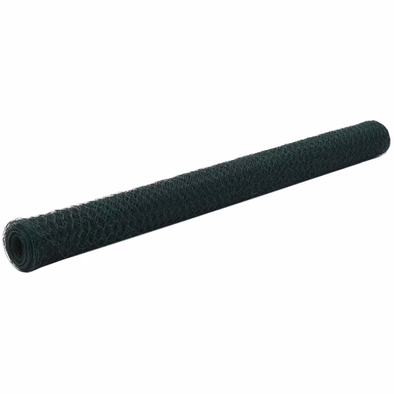 vidaXL Recinzione in filo d'acciaio con rivestimento in PVC 25x1,5 m Verde
