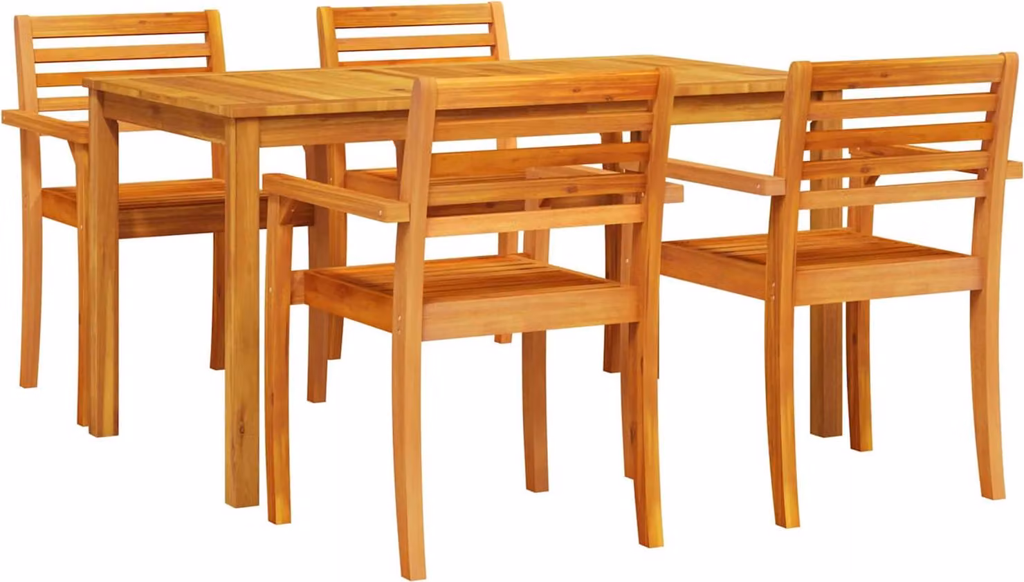 Set da Pranzo per Giardino 5 pcs Marrone