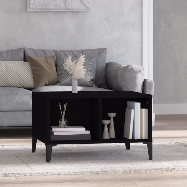 Maison Exclusive - Tavolino nero 60x50x36,5 cm Materiale ligneo