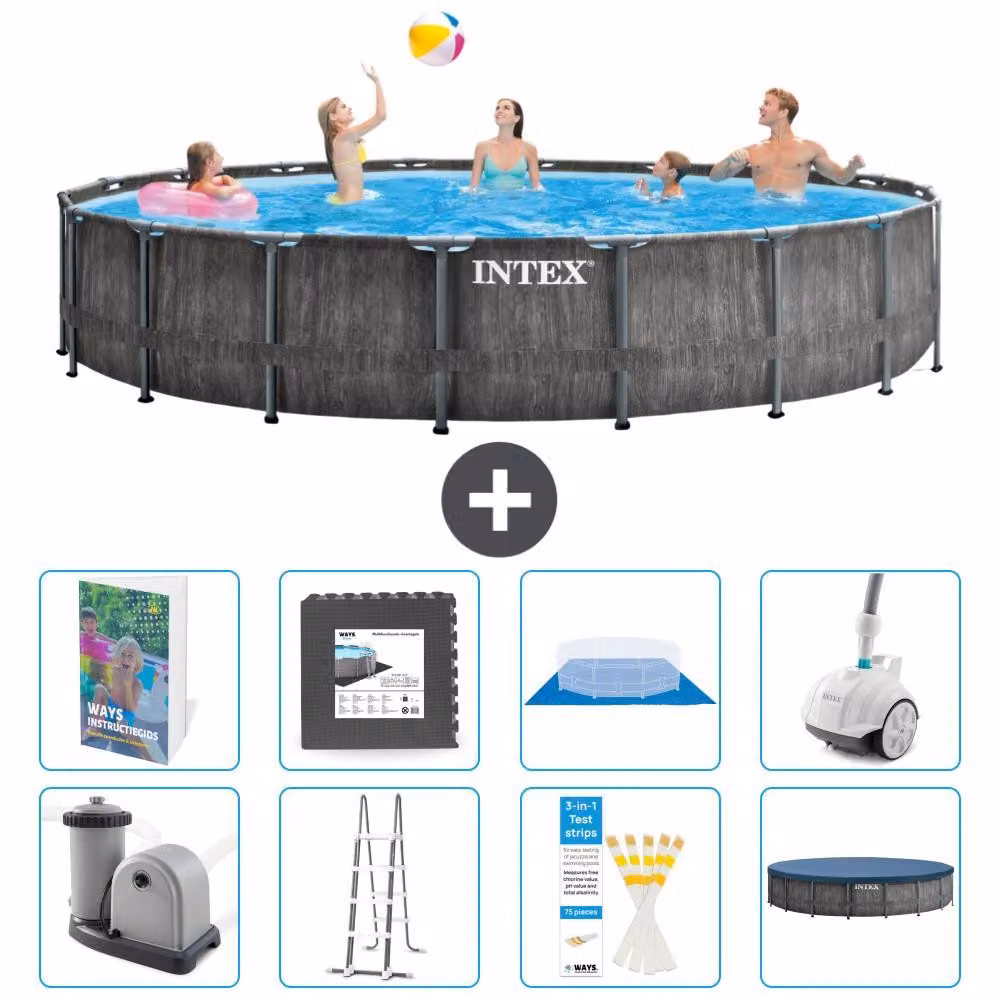 Struttura per piscina a forma di prisma - 549x122 cm - composta da 7 elementi - modello S610