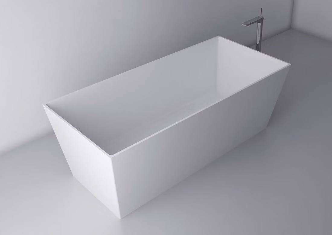 Vasche da bagno Gelco - Vasca da bagno autoportante Kvadrie, 1590x650x550 mm, bianco GVKV1590
