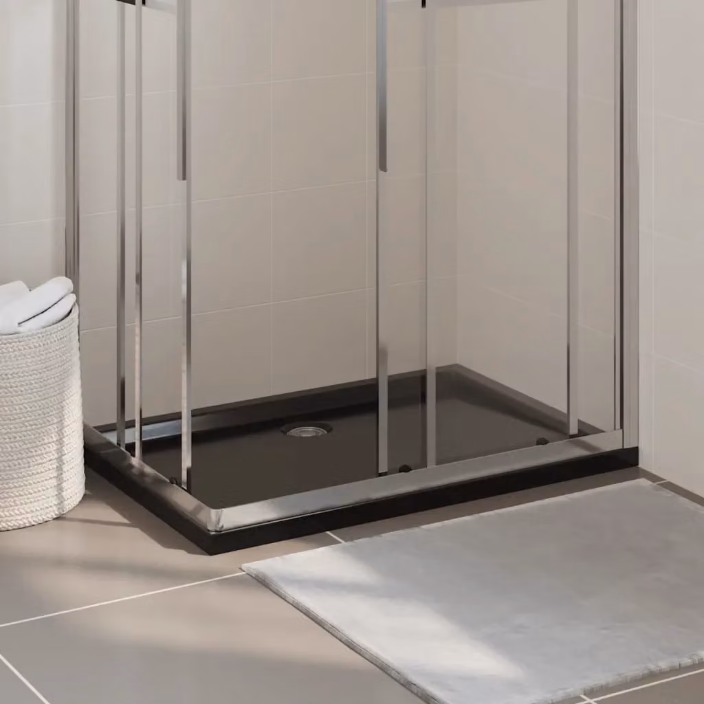 Piatto doccia rettangolare vidaXL in ABS nero L: 100 cm, P: 70 cm – 2