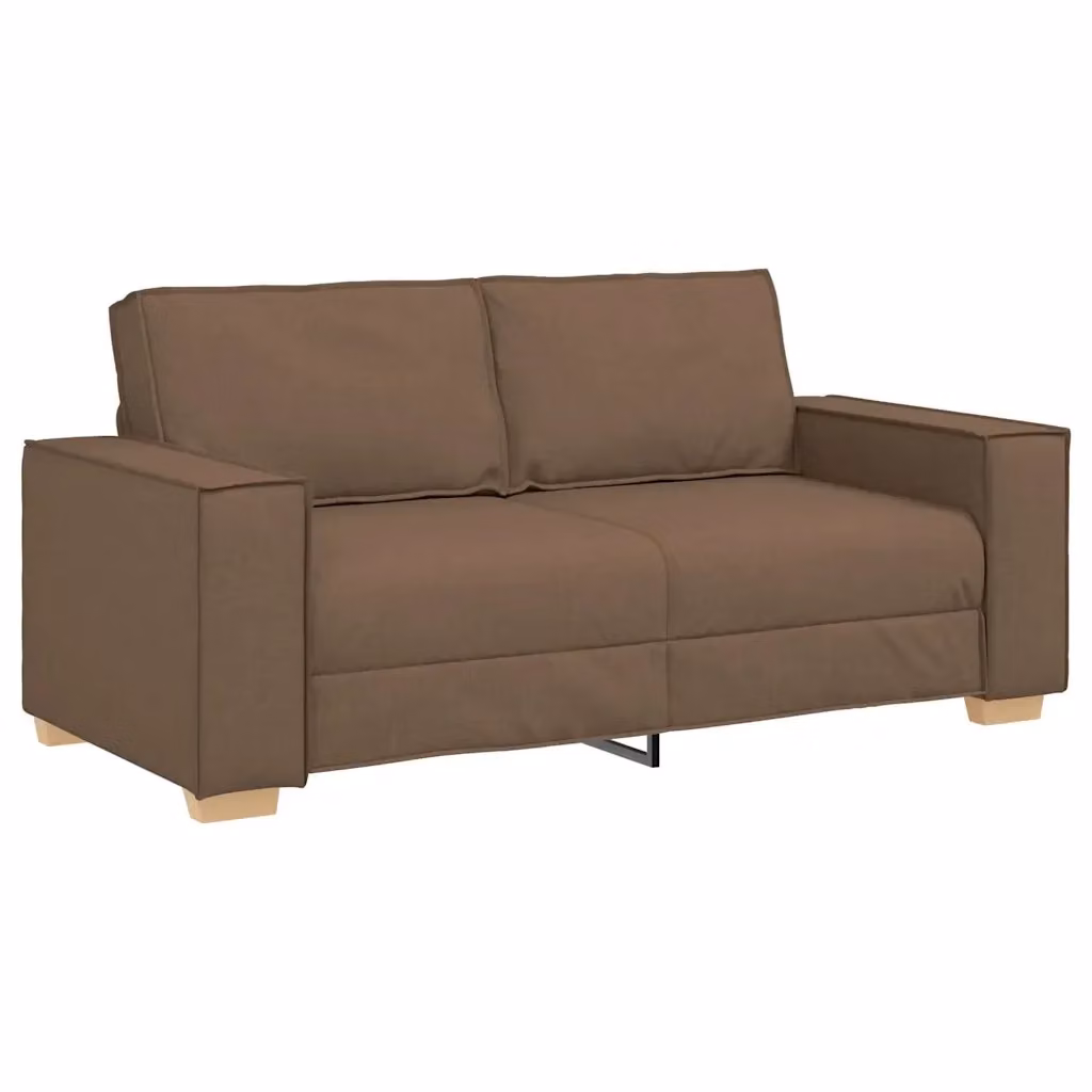 Divano a 2 posti moderno vidaXL in tessuto marrone con cuscini inclusi L: 180 cm, P: 78 cm, H: 84 cm – 2